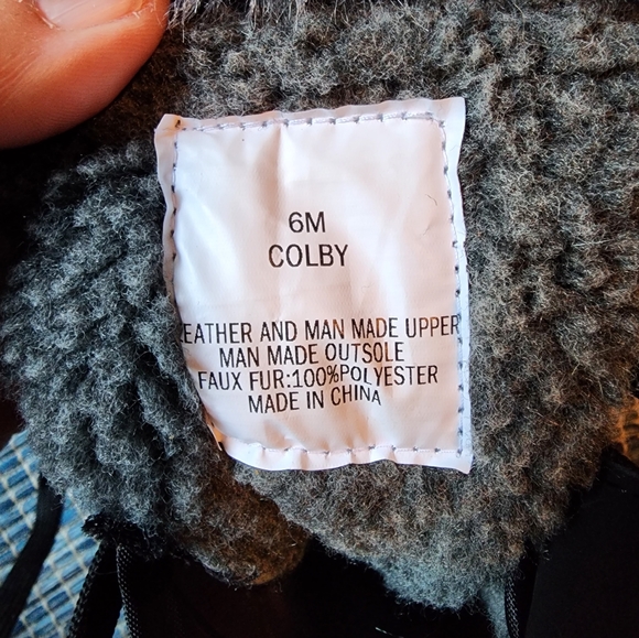 Khombu Ladies Leather Lace Up Faux Fur Boots, Size 6 - Picture 7 of 7